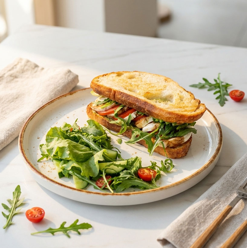 Tomato Bocconcini & Avocado Sandwich